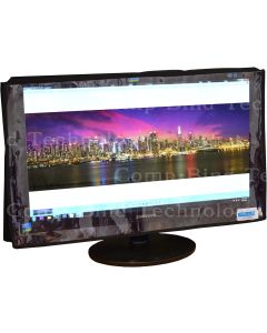 Comp Bind Technology Cover Compatible with Dell Inspiron 23'' Portable Touch Screen All-in-One Computer Monitor. Front Clear Transparent Marine Black Cover Dimensions 23''W X 2.5''D X 13.5''H